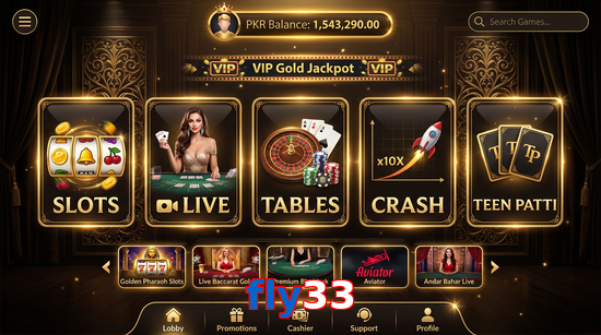 Main screen of Fly33 casino page for PK players